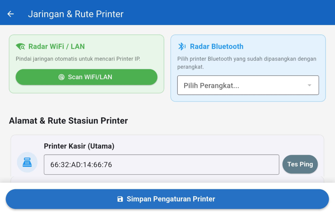 Sistem Rute Printer Cerdas
