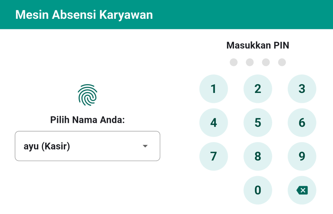 Akses PIN Karyawan & Keamanan Shift